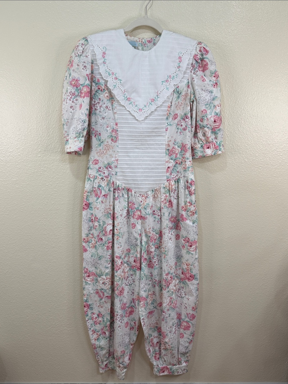 Vintage 80’s Women’s Sprouts by Vicky Vaughn Jumpsuit Romantic Cottage Peasant